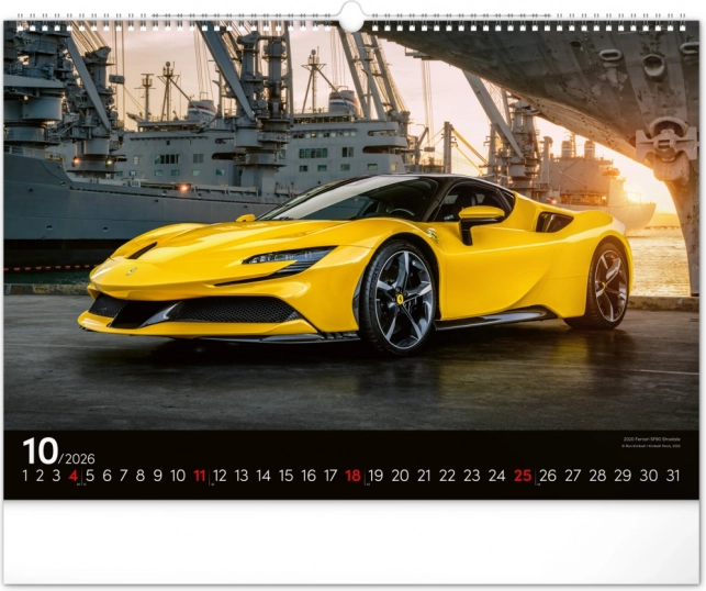 Muurkalender Snelle Auto's 2026