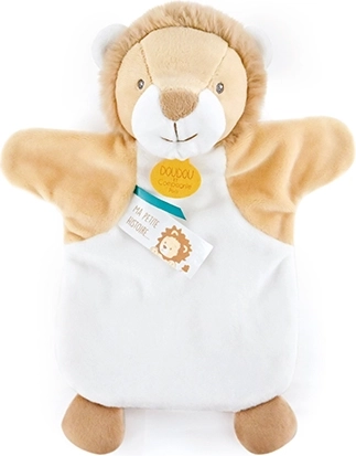 Pluche handpop leeuwtje 25 cm