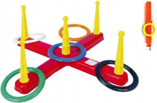 Worpkruis met ringen plastic set 5 stuks