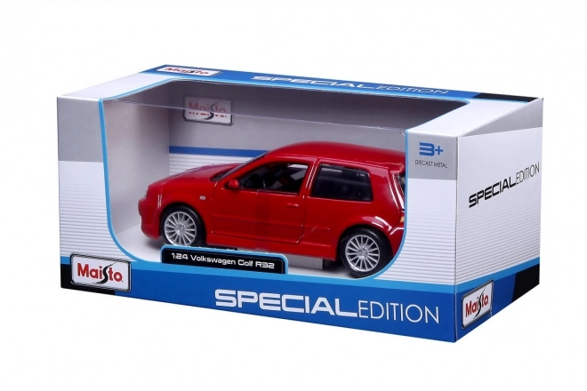 Automodel Volkswagen Golf R32 Maisto speciale editie 1:24 rood