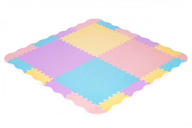 Bonte schuimmat voor kinderen met omheining 141,5x141,5 cm 24 stuks IPLAY