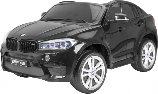 elektrische BMW X6M XXL kinderauto voor 2 kinderen, blauw, gelakt, met afstandsbediening – Černé