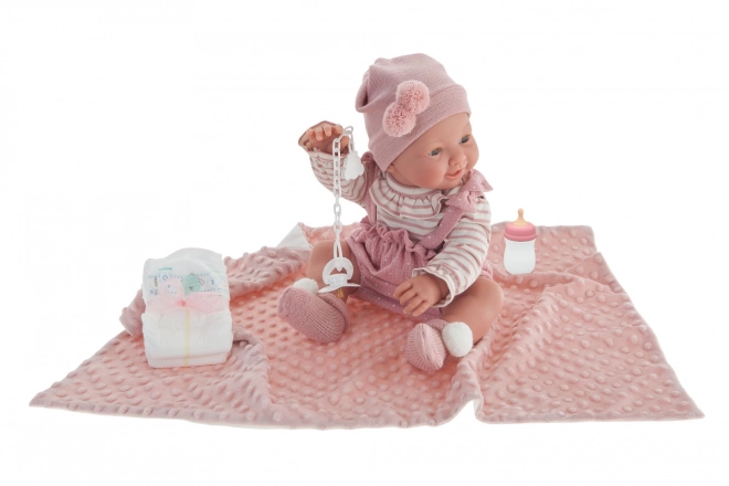 Antonio Juan 50160 Mia Knipperend en Plassend Realistisch Baby met Volledig Vinyl Lichaam - 42 cm