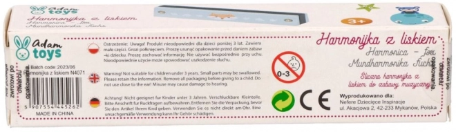 Groene accordeon met vossenmotief