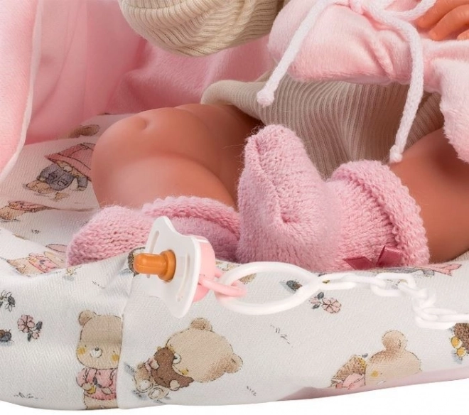 Llorens 73884 NEW BORN MEISJE - realistische babypop met een volledig vinyllichaam - 40 cm