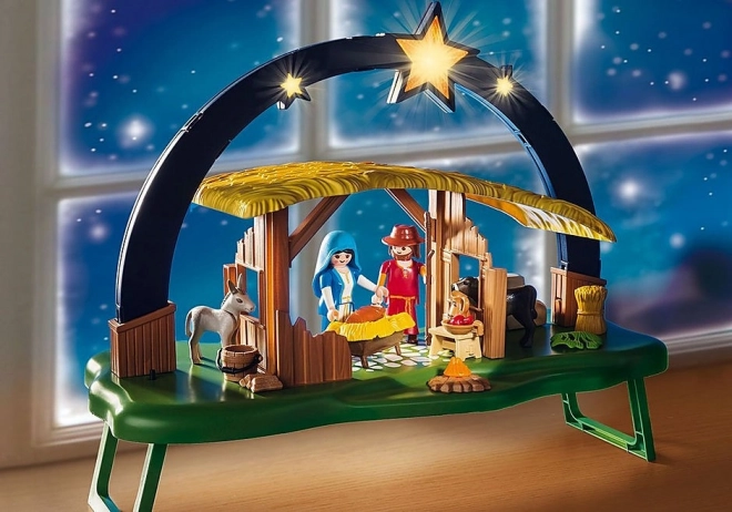 Traditionele kerstscène