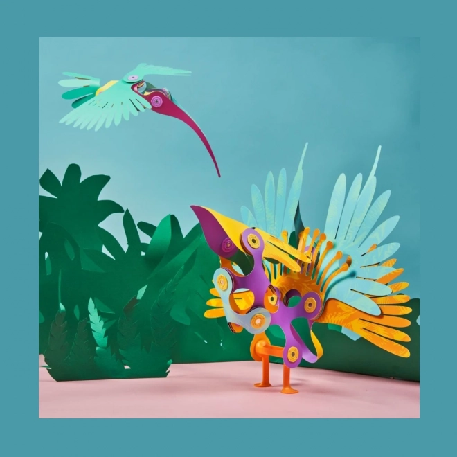 Magnetische speelset Clixo - Tropische vogels - 22 delen