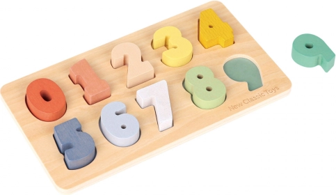 Houten inlegpuzzel - Cijfers 0 t/m 9