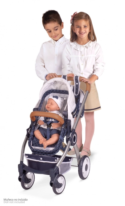 DeCuevas 80537 Opvouwbare poppenwagen 3 in 1 met rugzak TOP Collectie 2020 - 70 cm