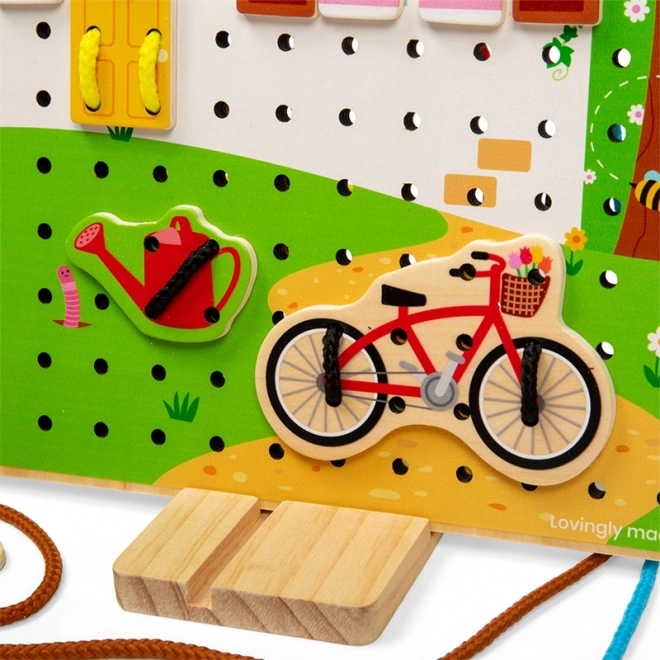 Bigjigs Toys Rijgplank Huisje