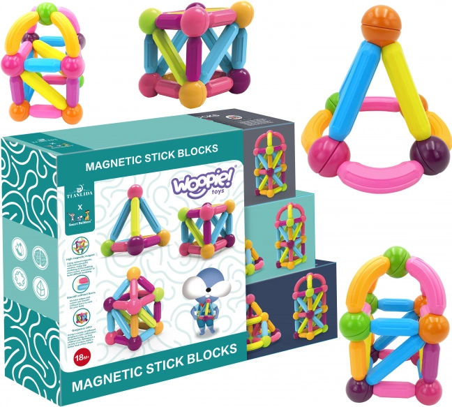 Woopie magnetische bouwsets educatief groot 28 stuks