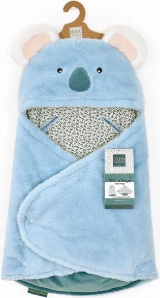 Pluchen deken met capuchon Yoca le Koala 70 cm