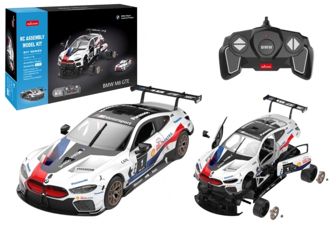 Rastar RC bouwpakket 1:18 BMW M8 GTE wit 66 stuks