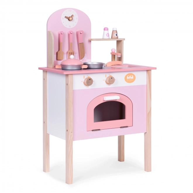 Kinderenkeuken roze met 8 accessoires ECOTOYS