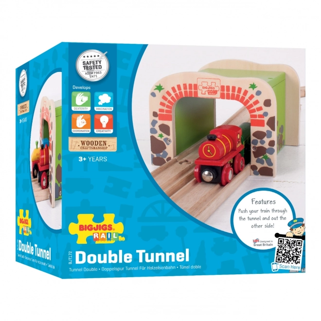 Bigjigs Rail Dubbele Spoortunnel