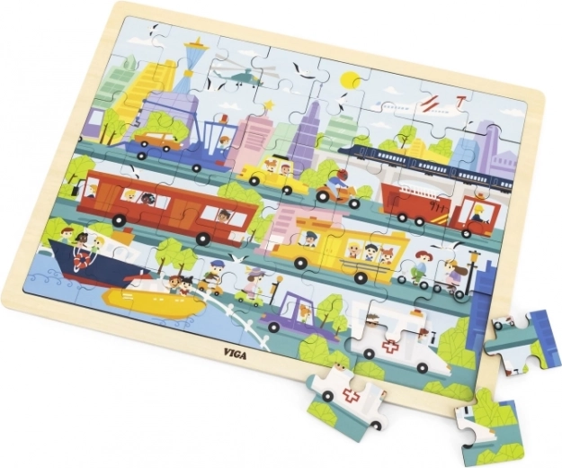 Stevig houten frame voor makkelijk puzzelen