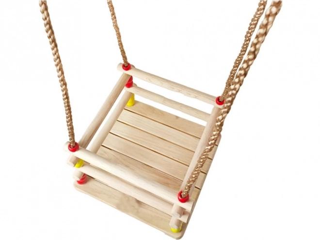 Kinder tuin schommel met houten leuning