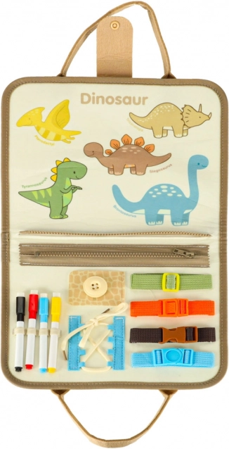 Montessori sensorische koffer met dinosaurussen