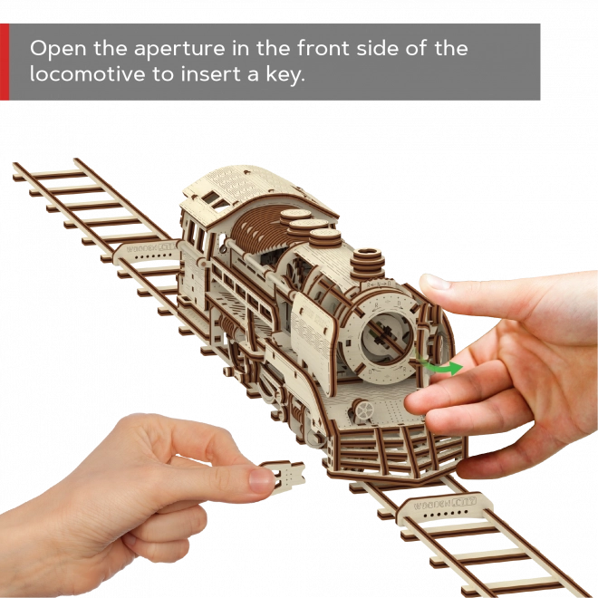 Houten 3D-puzzel WOODEN CITY Express met rails