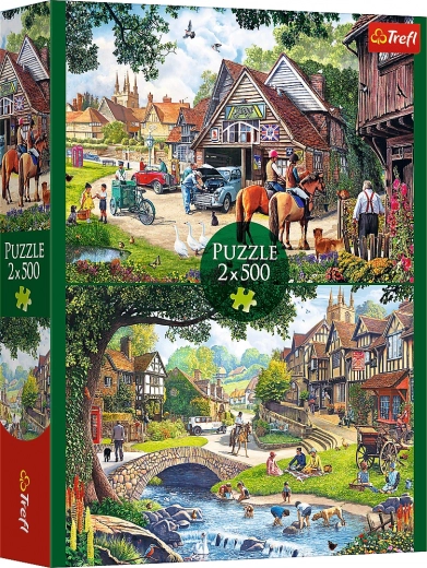 Puzzel 2×500 – Idylisch leven