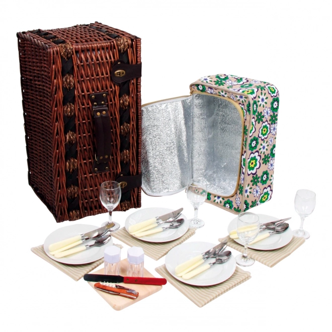 Echte Deluxe Picknickmand voor 4 Personen