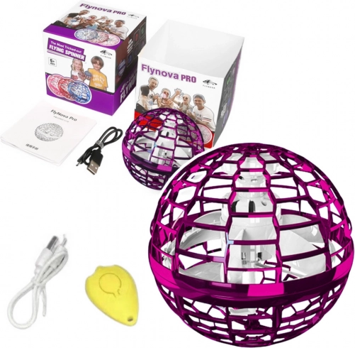 Vliegende Flynova LED-bal roze 10 cm