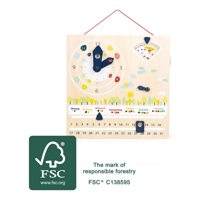 Small Foot Didactische Kalender met Klok