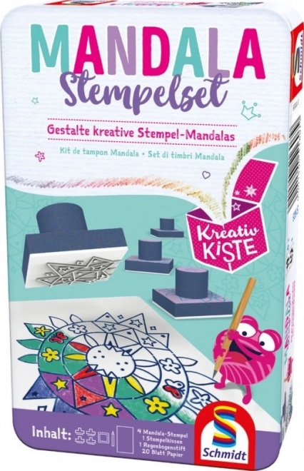 SCHMIDT Stempelset Mandala in een blikken doosje