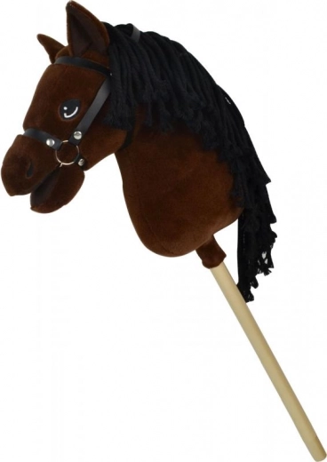 Steppos premium hobbelpaard Lucky donkerbruin 70 cm