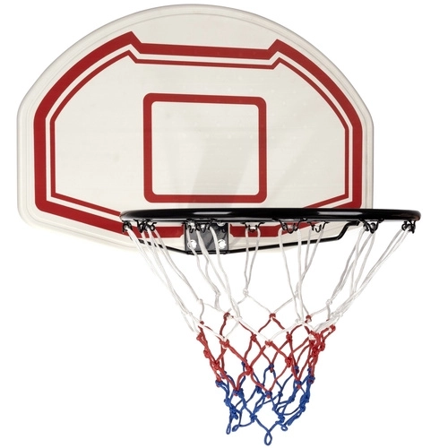 Muur basketbalring met bord en hoepel