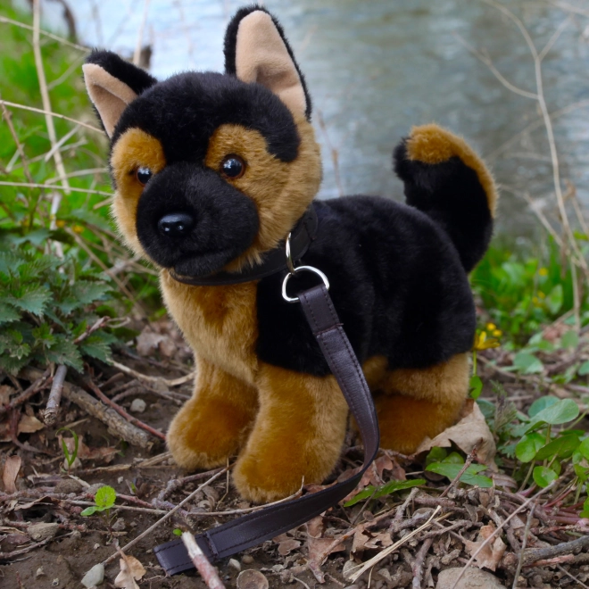 Pluchen Duitse herder met riem Eco Friendly
