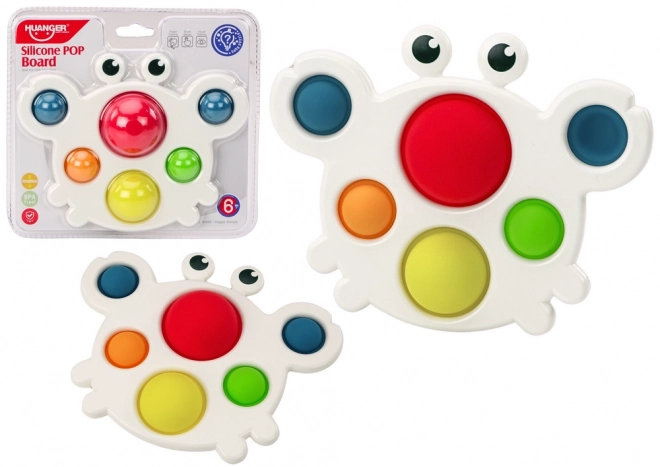 Siliconen gekleurde bord Pop It Educatief Sensorisch Krab