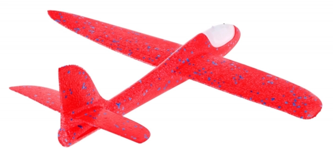 Polystyreen modelvliegtuig + beweegbare stabilisator + verlichting – Rood