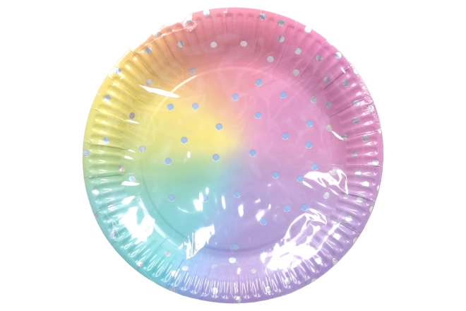 Feestbordjes PASTEL 23 cm, 6 stuks