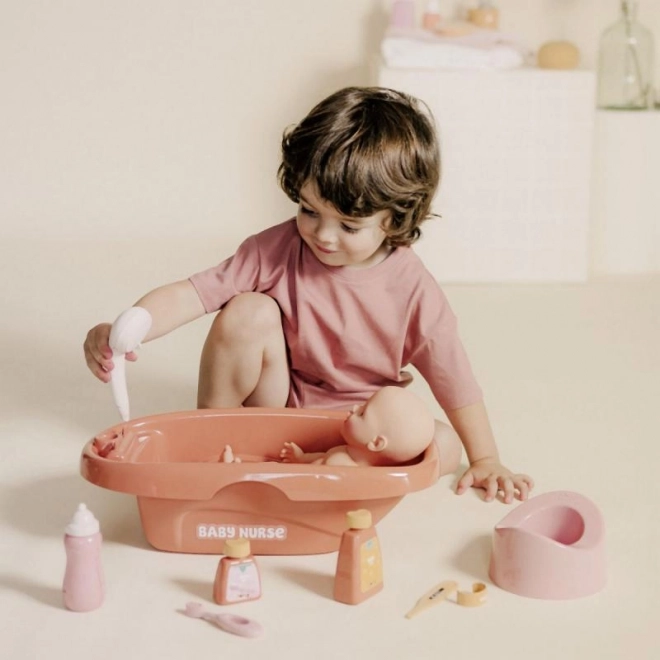 Badkuip voor poppen Baby Nurse met accessoires