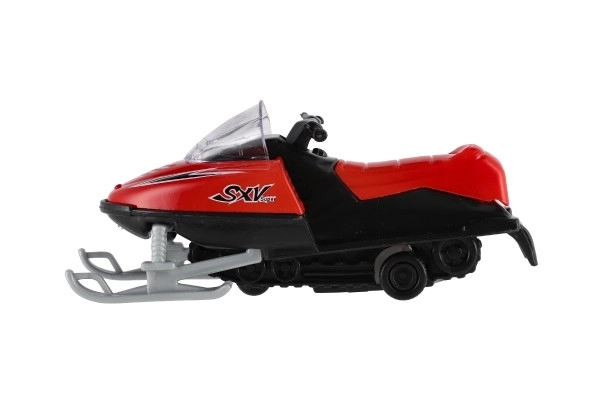 Speelgoed sneeuwscooter metaal/plastic 13 cm, opwindbaar, 6 kleuren