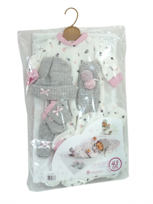 Llorens M843-36 kleertjes voor baby pop NEW BORN maat 43-44 cm