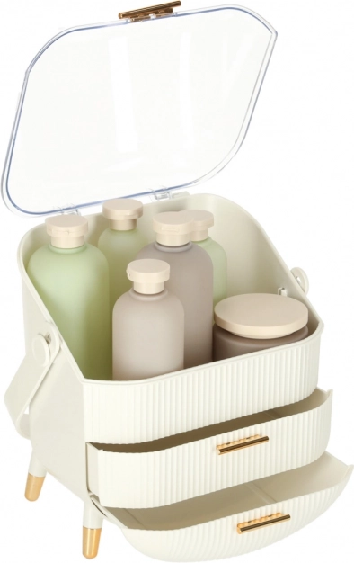 witte cosmetica-organizer met lades