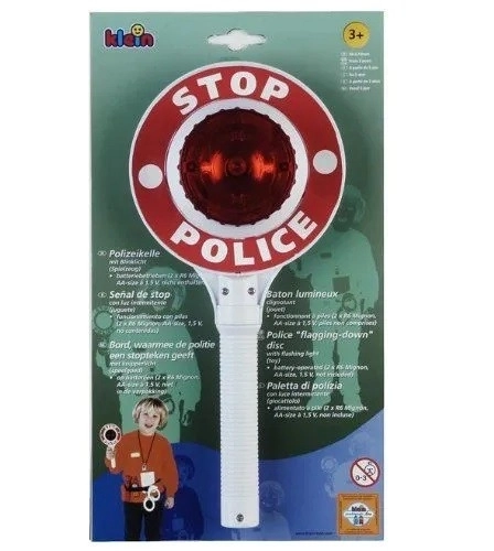 Politie doelbord op batterijen