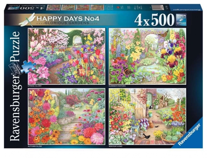 RAVENSBURGER Puzzel Prachtige tuinen 4x500 stukjes