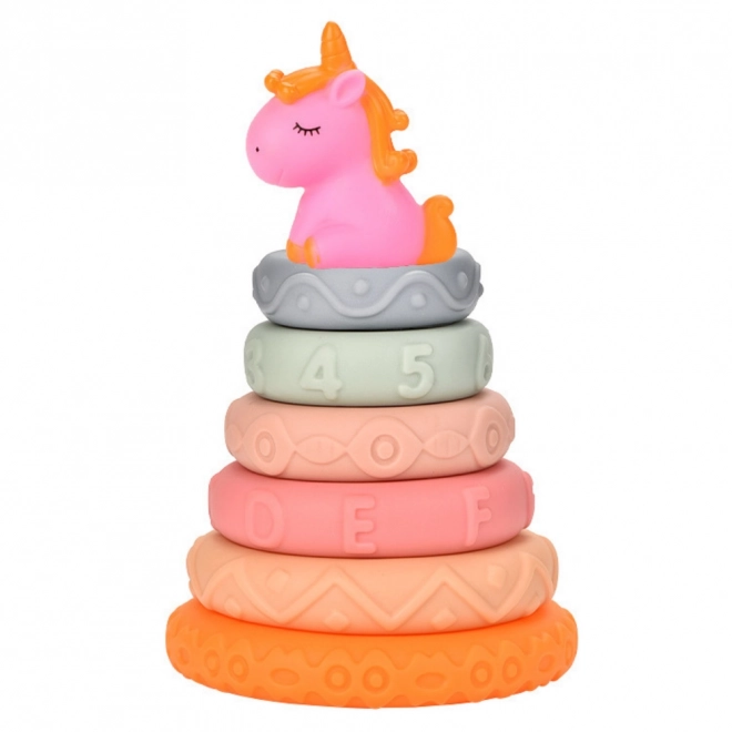 Rubberen piramide met eenhoorn voor kinderen