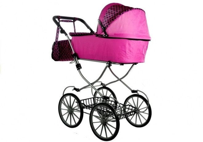 Kinderwagen voor poppen Alice Retro, groot, diep, tas