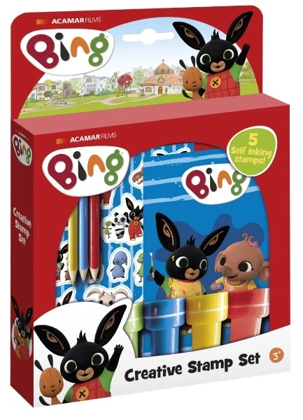 Set stempels en stickers Bing Bunny in doos 18x25x3,5cm