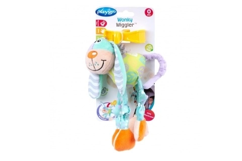 Pastelkleurige spinnende hond