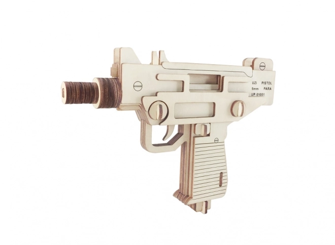 Houten 3D-puzzel Pistool UZI