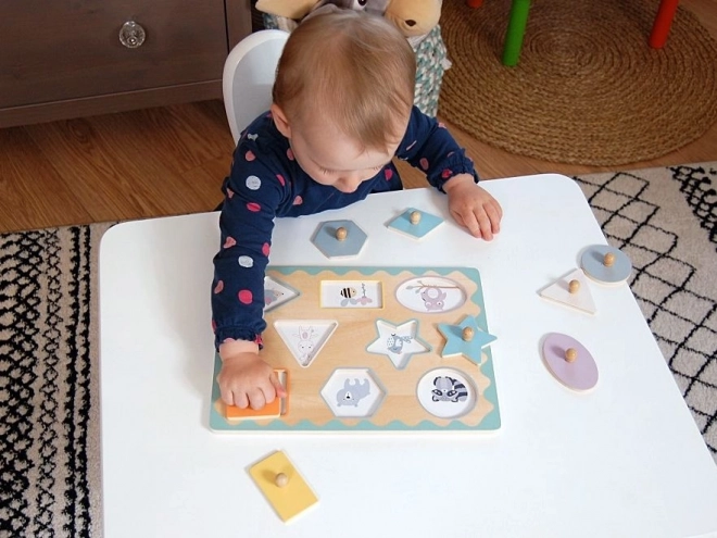 Puzzel met vormgrepen