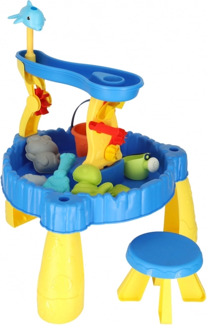 Kinderspeeltafel met zandbak en fontein 2-in-1