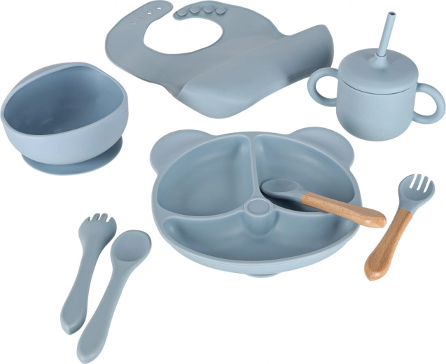 Bord en kom met zuignap tegen knoeien