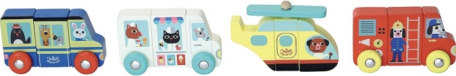 Vilac houten magnetische puzzel reddingswerkers