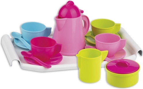 Androni koffieservies met kannetje op dienblad